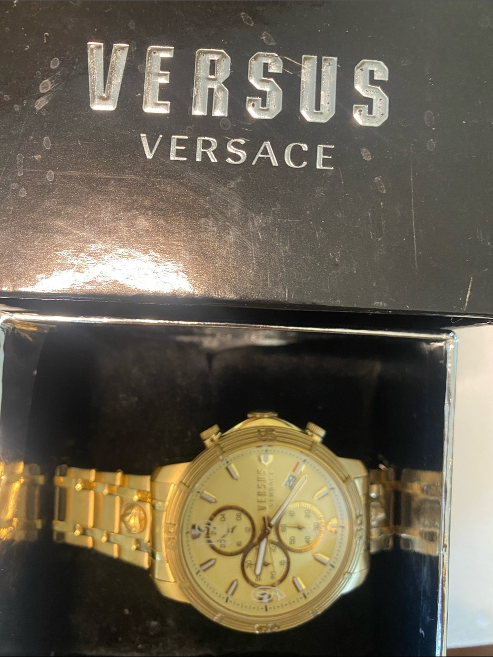Versus Versace Men's Gold Tone Chronograph Bracelet Watch